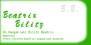 beatrix bilitz business card